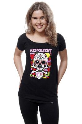 dámske tričká - Dámske tričko s krátkym rukávom REPRESENT LA MUERTE - R9W-TSS-1402XS - XS